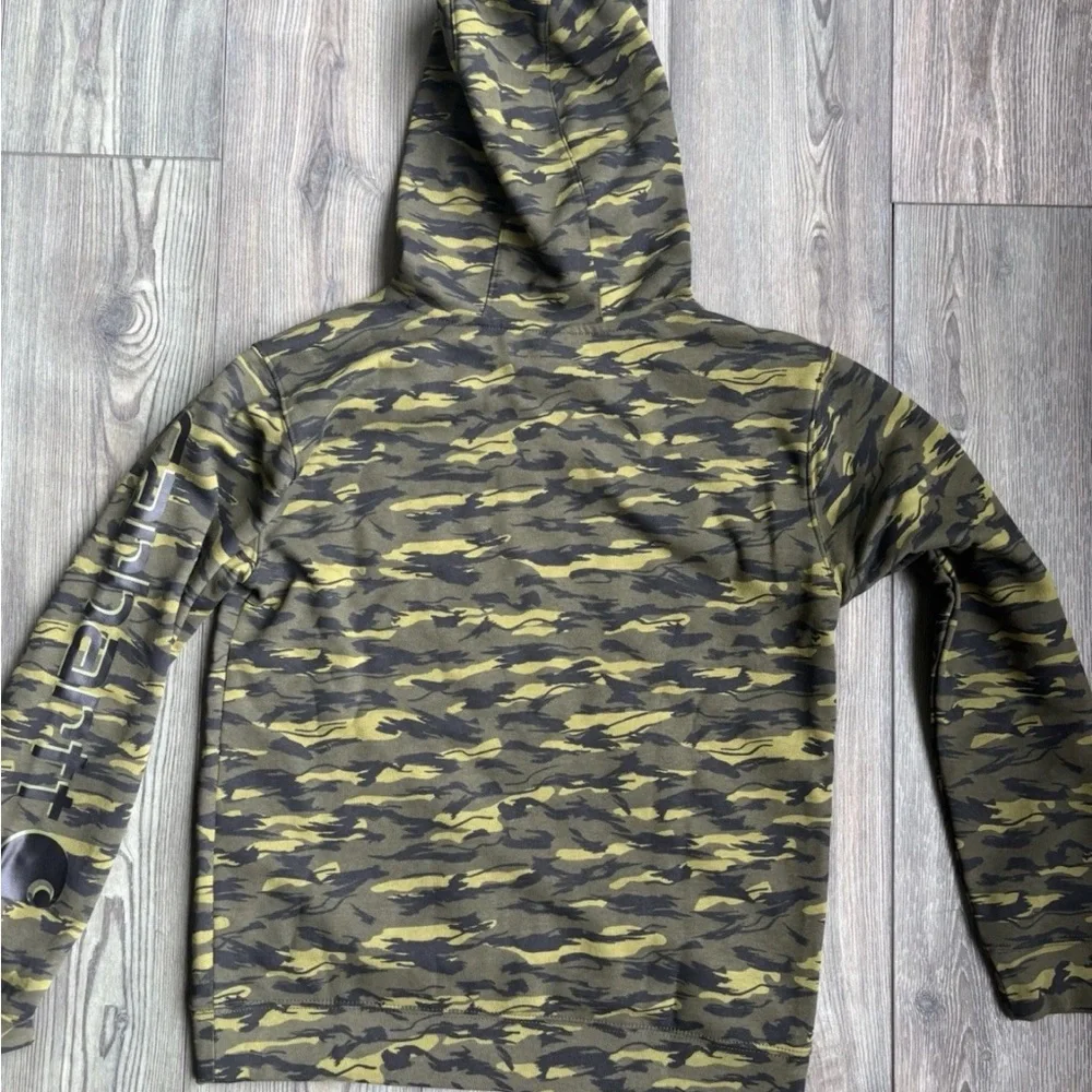 NWT- Carhartt Boys Camo Hoodie Graphic Long Sleeve Sweatshirt Logo Size L 14/16
